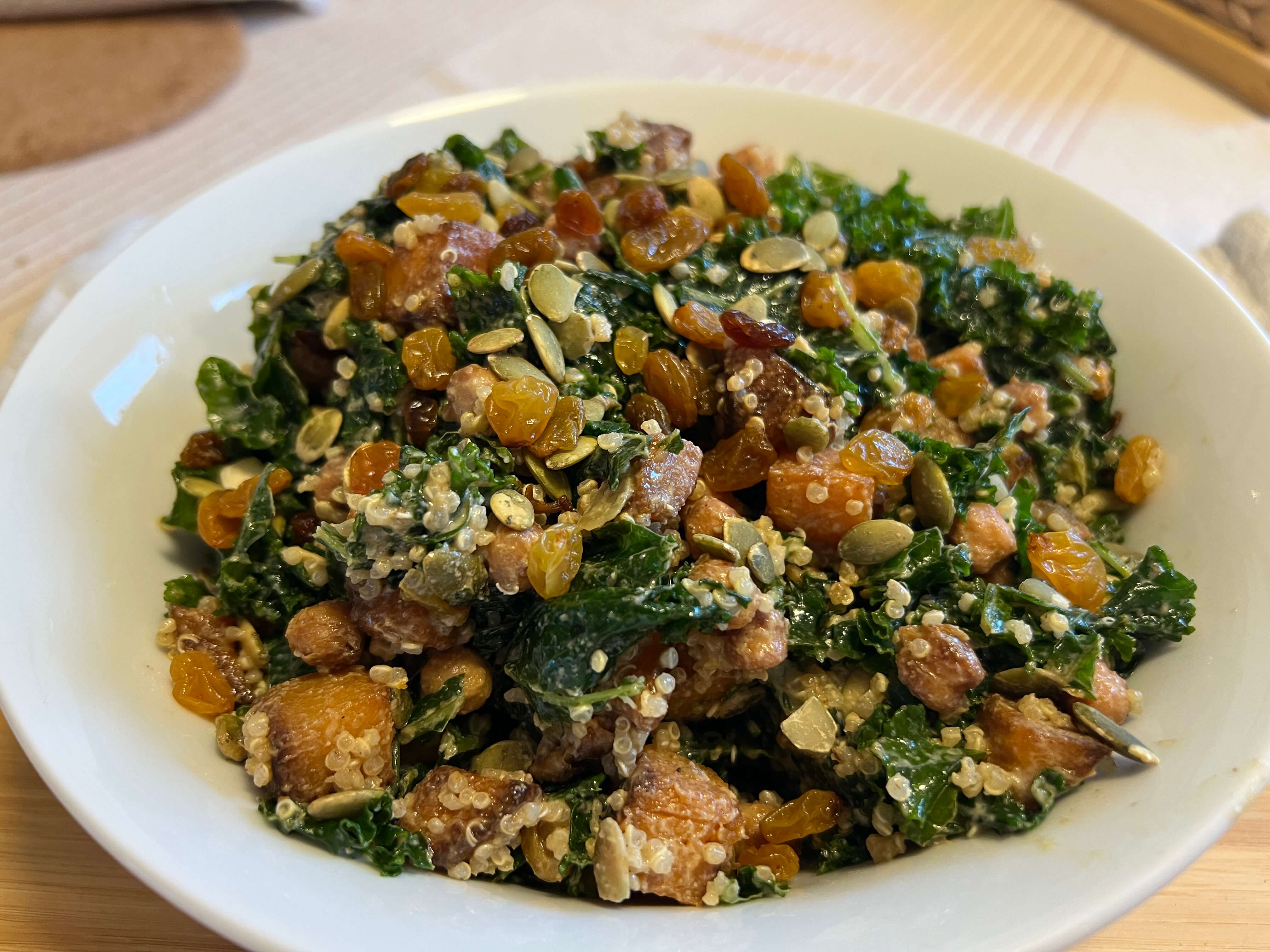 Roasted Butternut Squash and Kale Salad