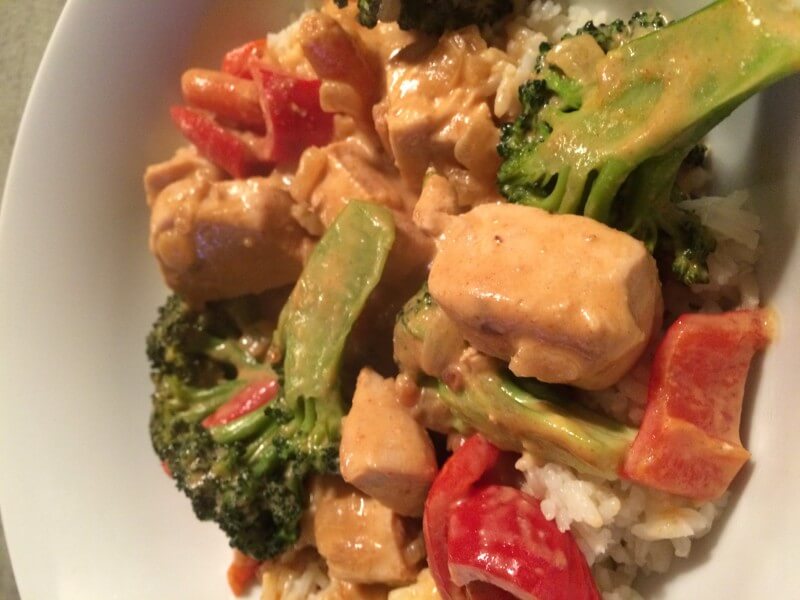 Chicken with Peanut Curry Sauce